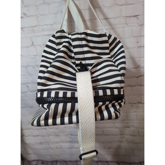 Kate Spade Travel Saturday Weekender Canvas Bag Luggage Striped - Picture 8 of 16